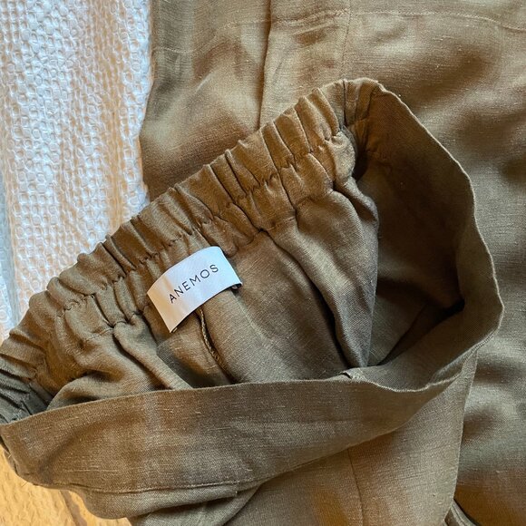 Anemos Keaton Wide Leg Linen Pant Size L - Picture 2 of 3